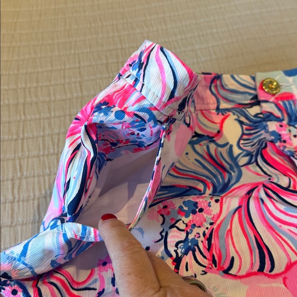 Lilly Pulitzer Blue and Pink Floral Skirt Skort 14 
Pockets!! Shorts! - Picture 8 of 14